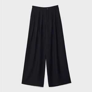 Stradivarius Black Flowing Palazzo Pants